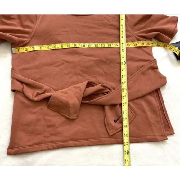Nike Dri-FIT Rust Brown Wrap Top Women’s Large Short Sleeve Training Shirt Yoga - Picture 4 of 9